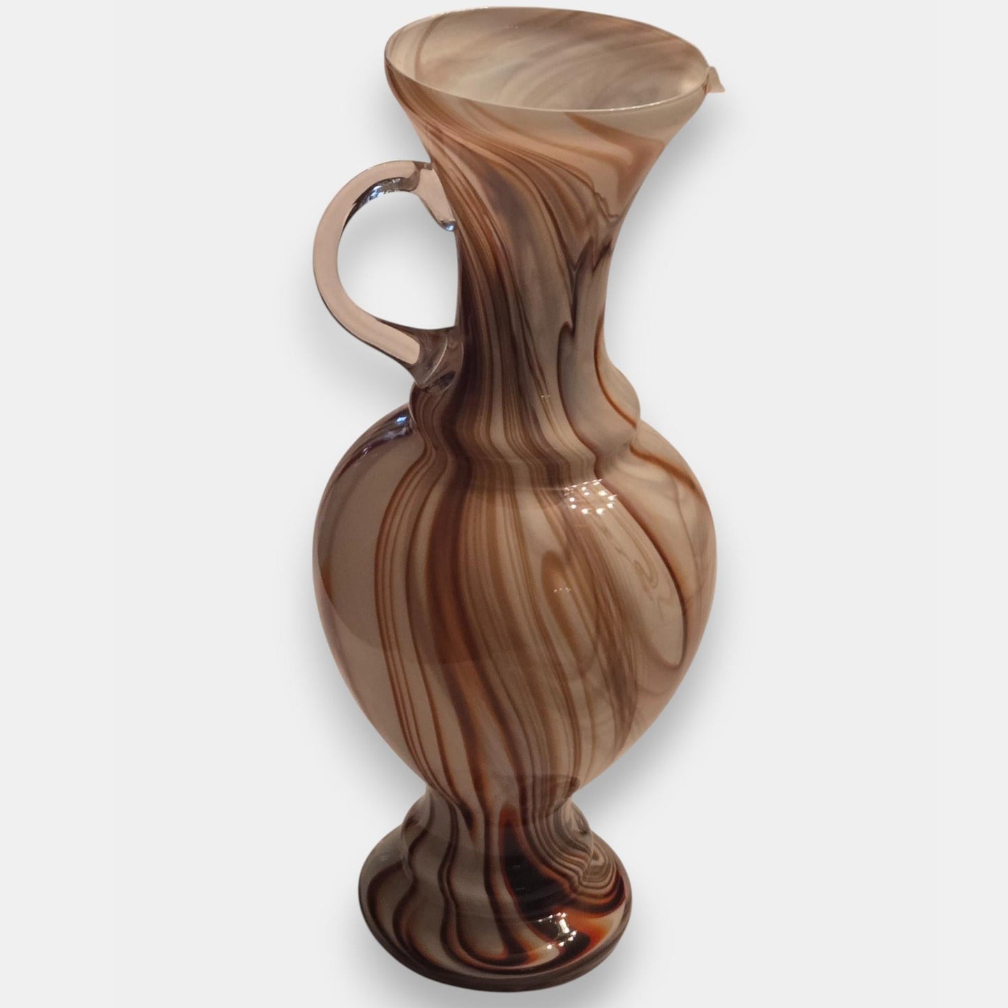 Murano-Attributed Glass Jug/Pitcher/Ewer - Brown