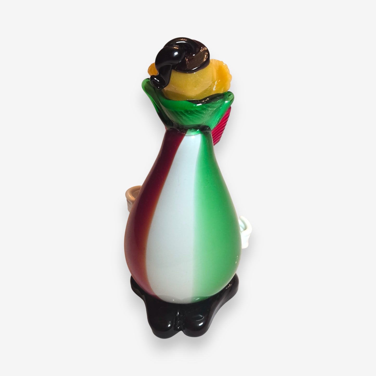 Murano-Attributed Glass Clown Figurine with Pear-Shaped Body - Multi-Colour