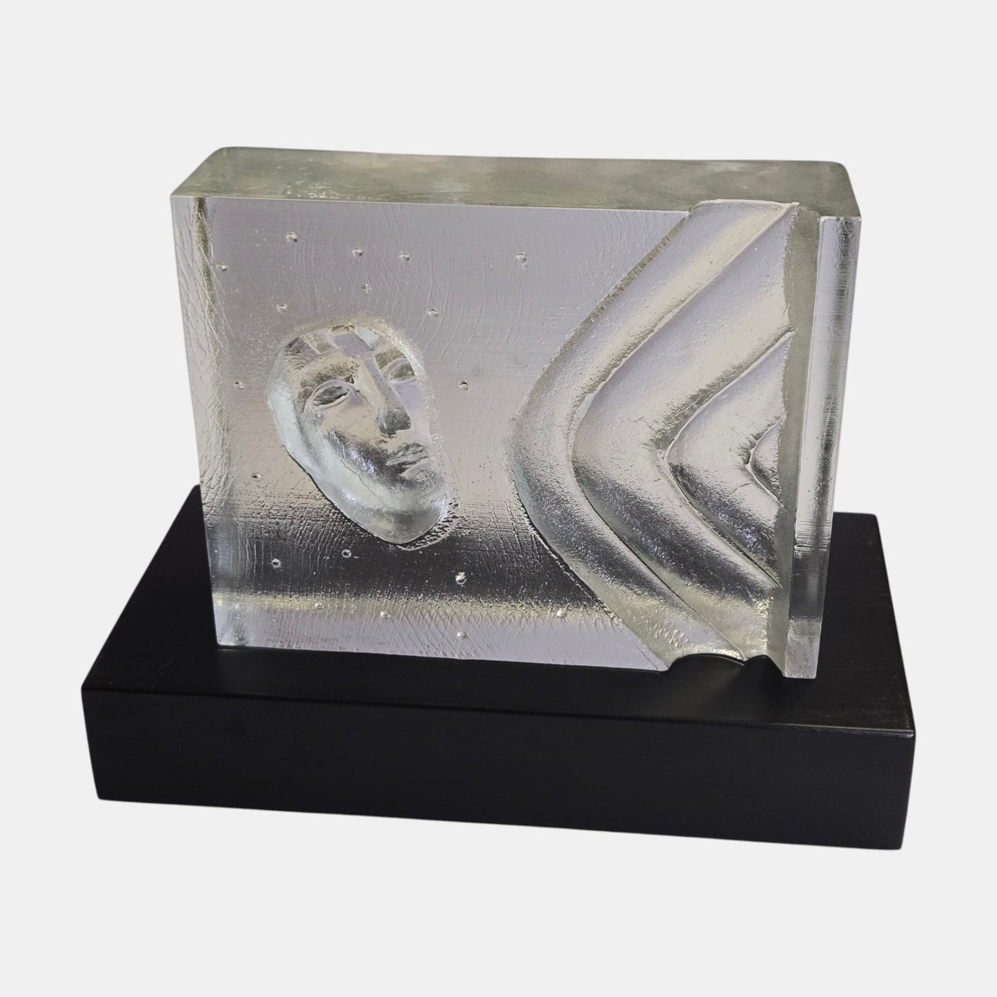 Kosta Boda Crystal Glass Sculpture Vallien Sweden - Clear