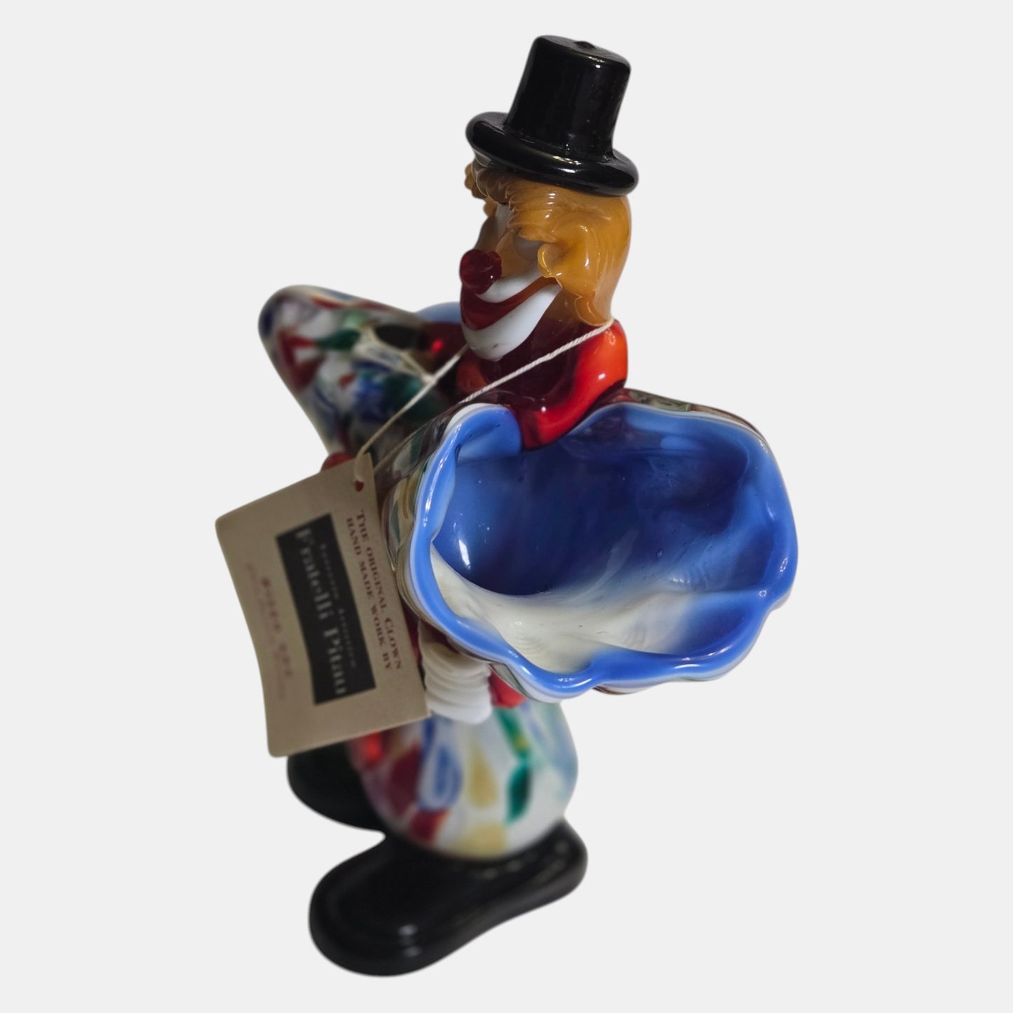 Murano Vintage Fratelli Pitau Glass Clown Figurine Italy - Multi