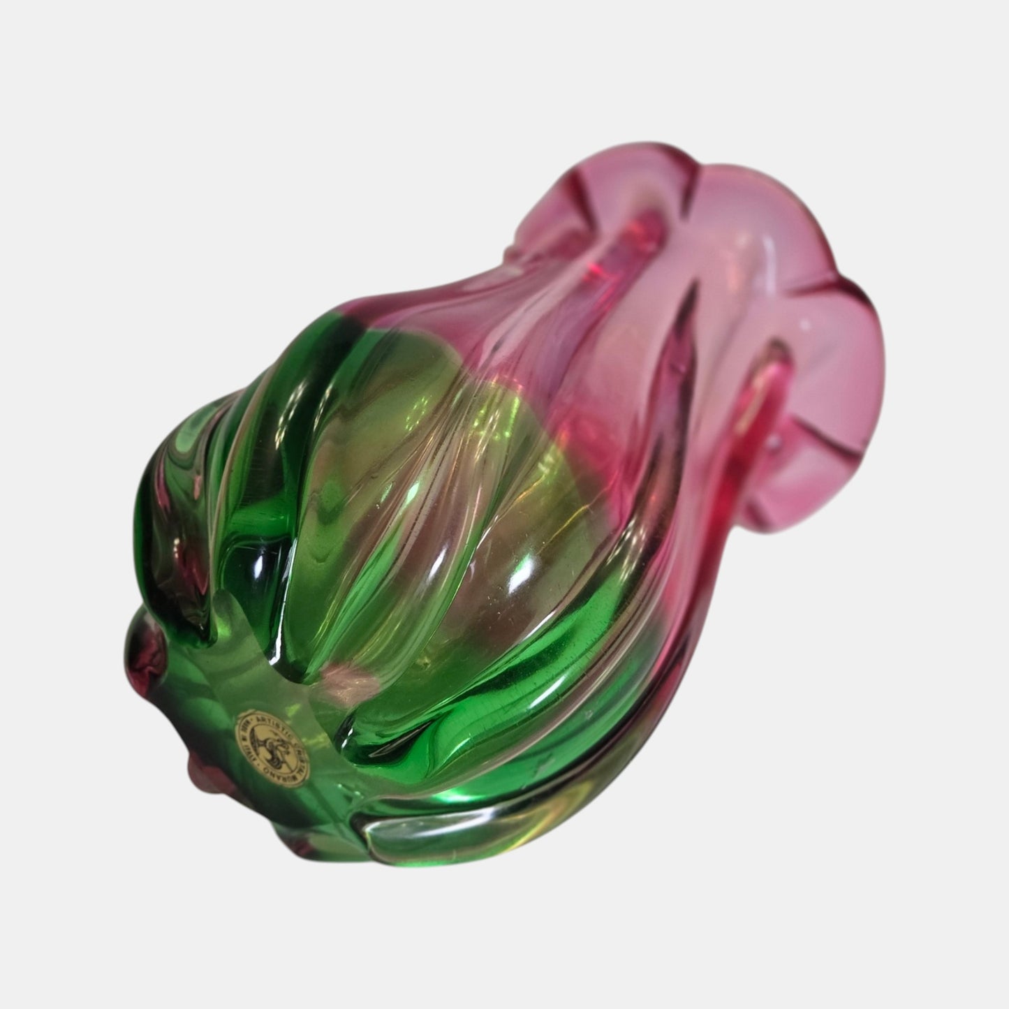 Murano Vintage Glass Vase Beautifully Elegant - Multi