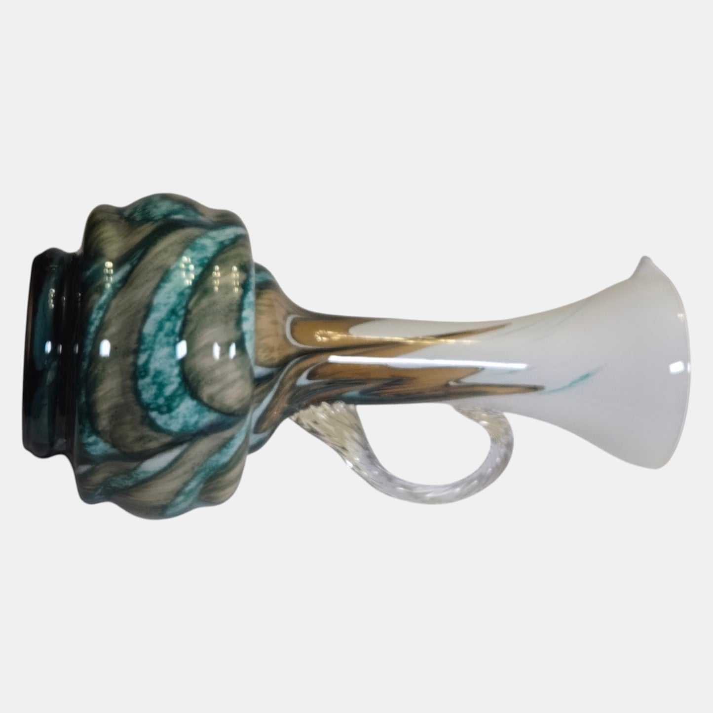 Empoli Opaline Blue/Green Jug Elegant Neck - Blue/Green