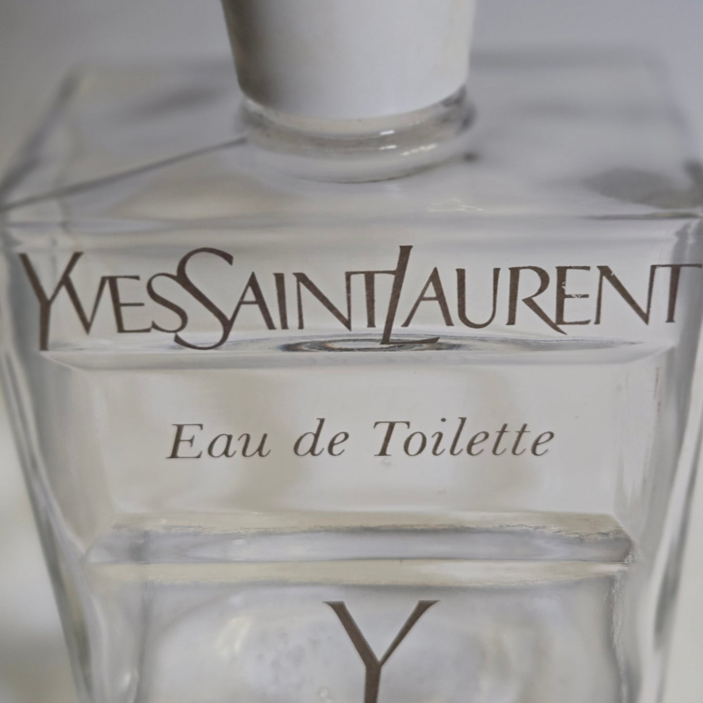 Yves Saint Laurent Large Empty Display Perfume Bottle - Clear Glass