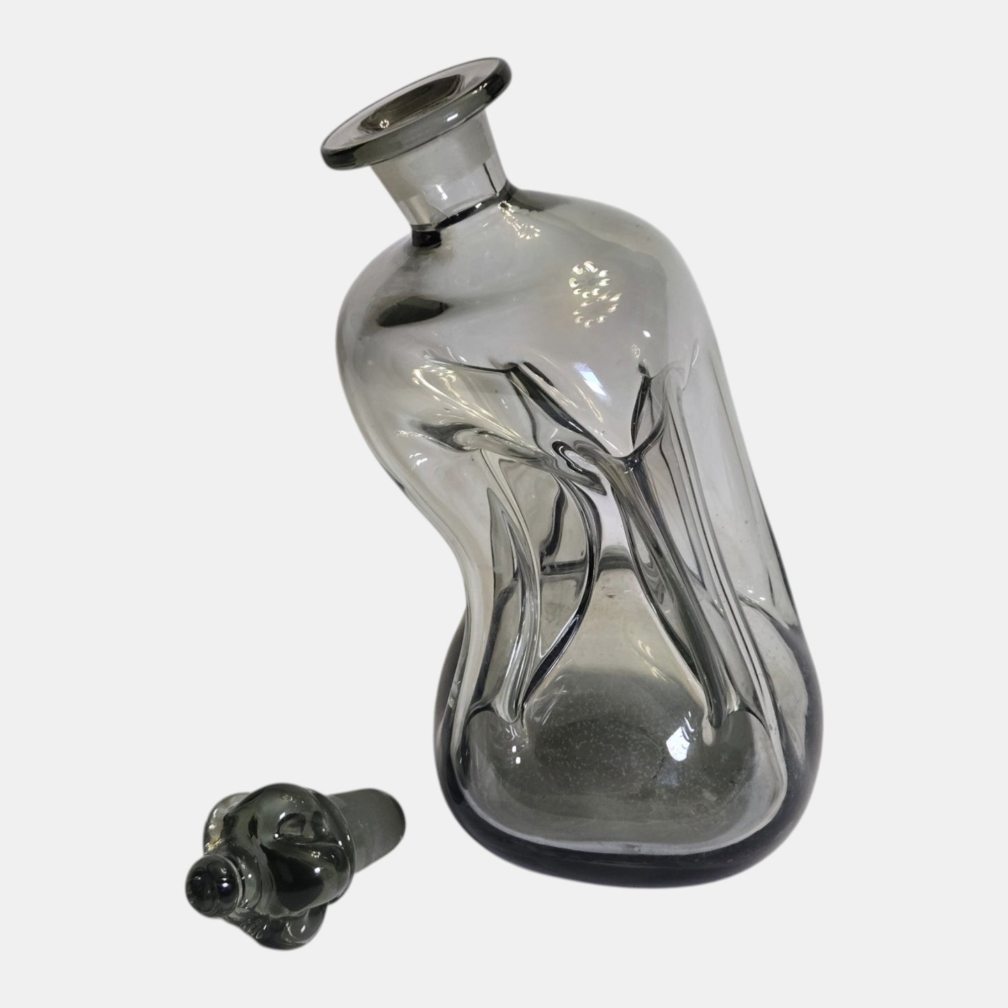 Holmegaard Kluk Kluk Glass Decanter Smoky Grey - Smokey Grey