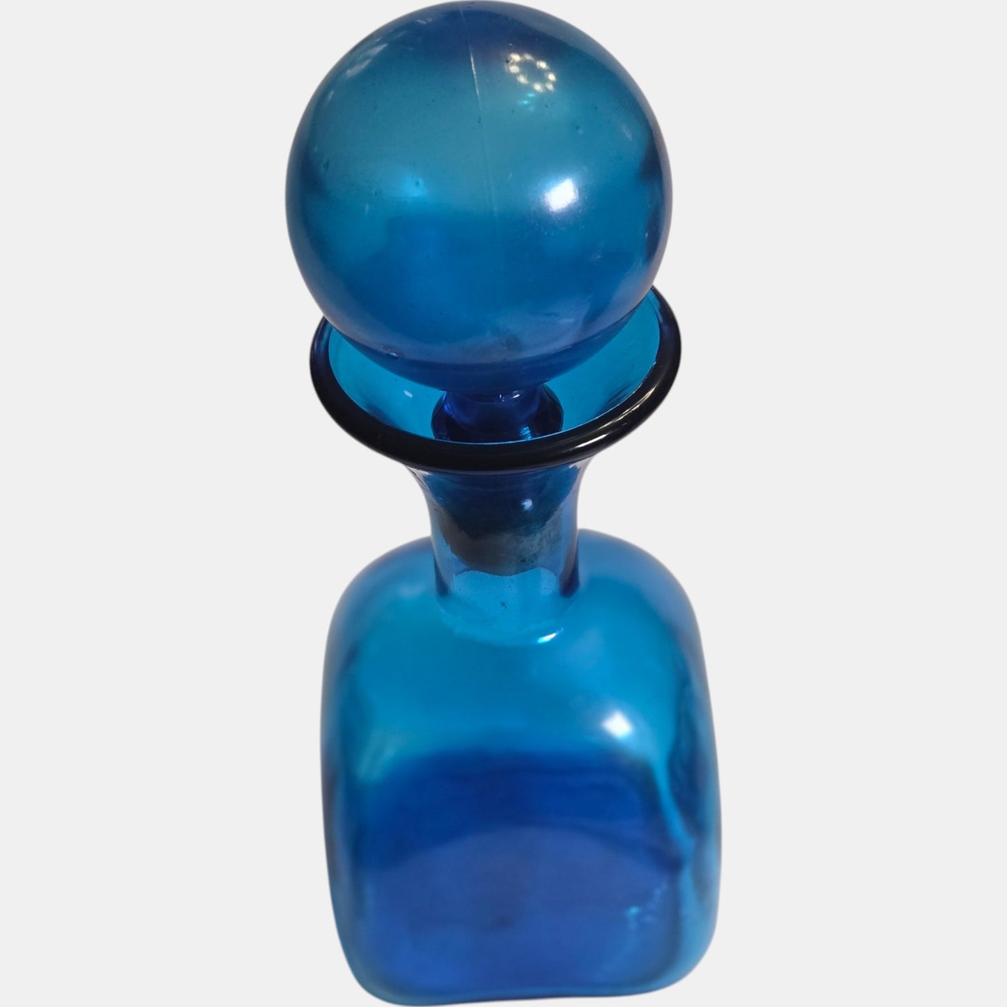 Empoli Pair Of Blue Decanter Bottles - Blue