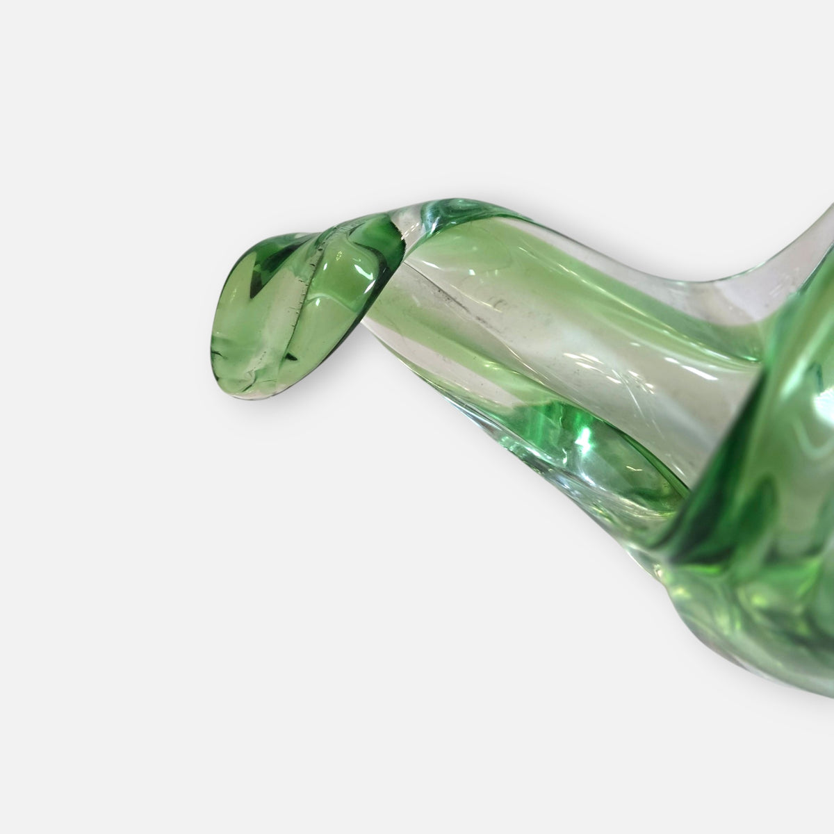 Murano Vintage Green Glass Centrepiece - Green