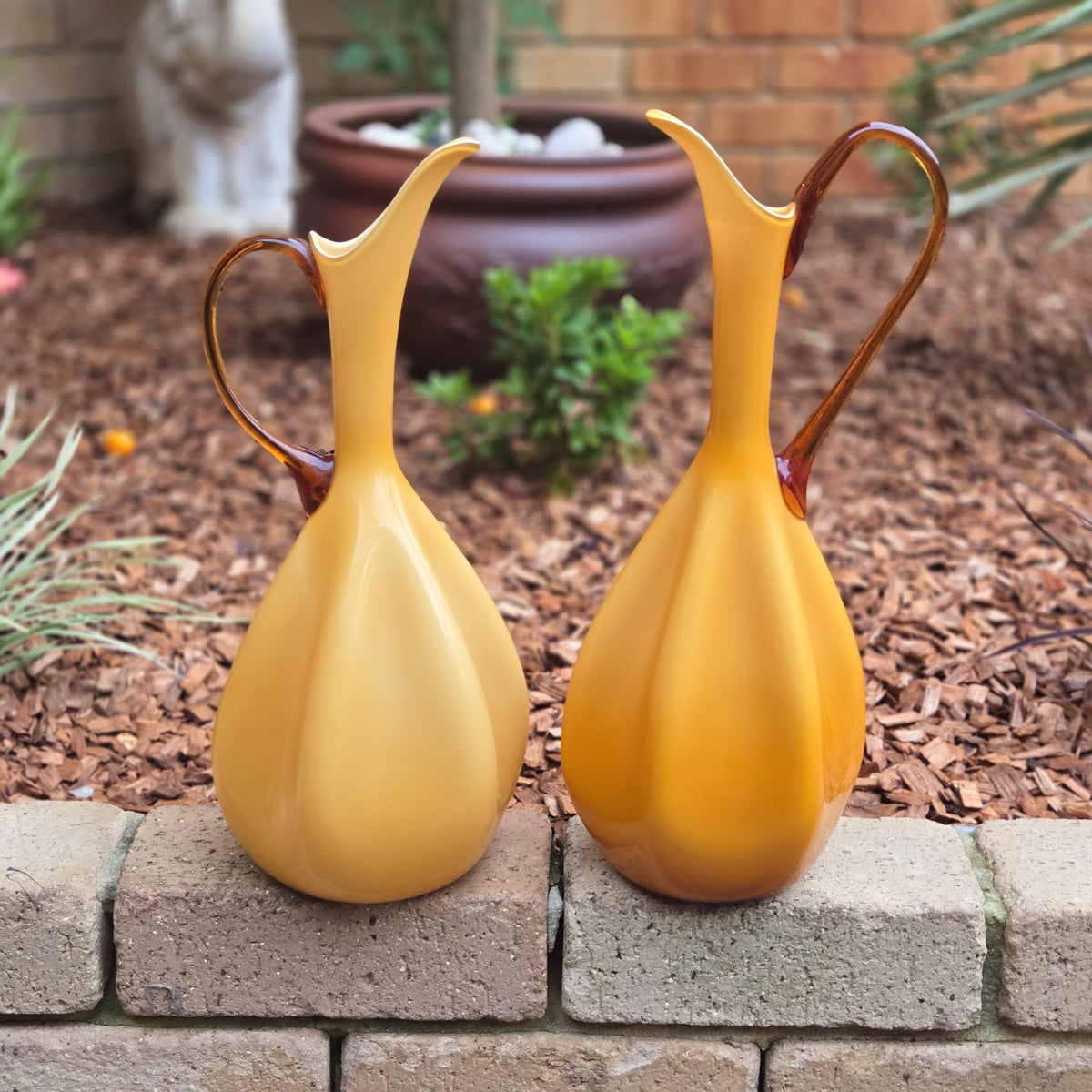 Empoli Vintage Butterscotch Glass Jugs - Butterscotch