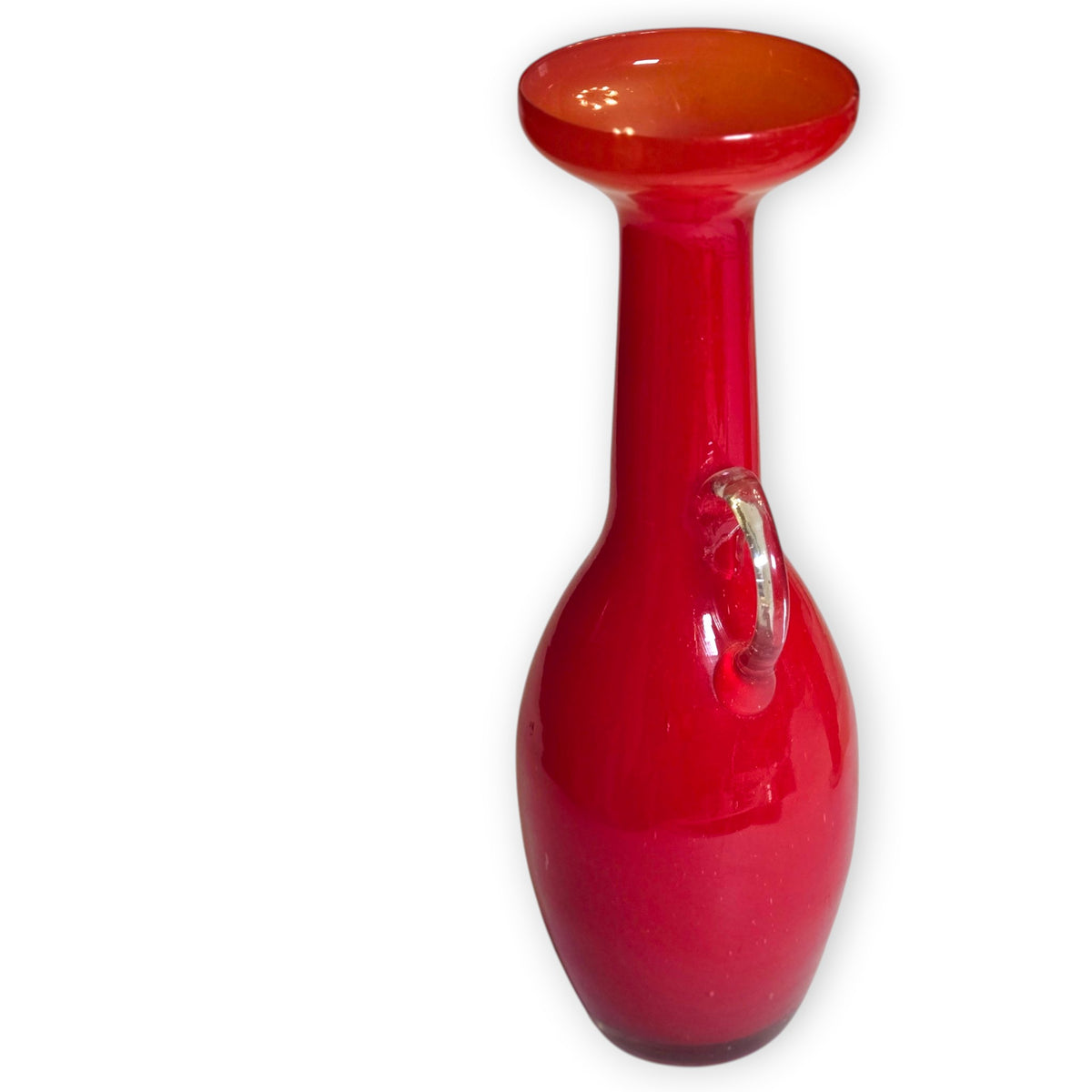 Empoli Vintage Glass Red Jug And Vase - Red