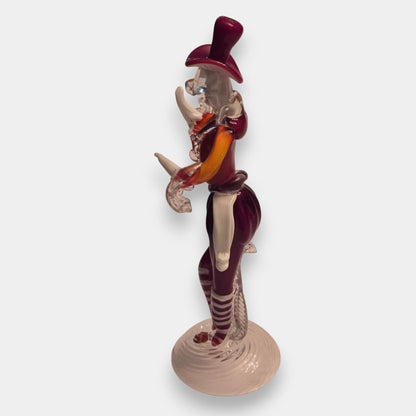 Murano-Attributed Glass Dancing Figurines - Red