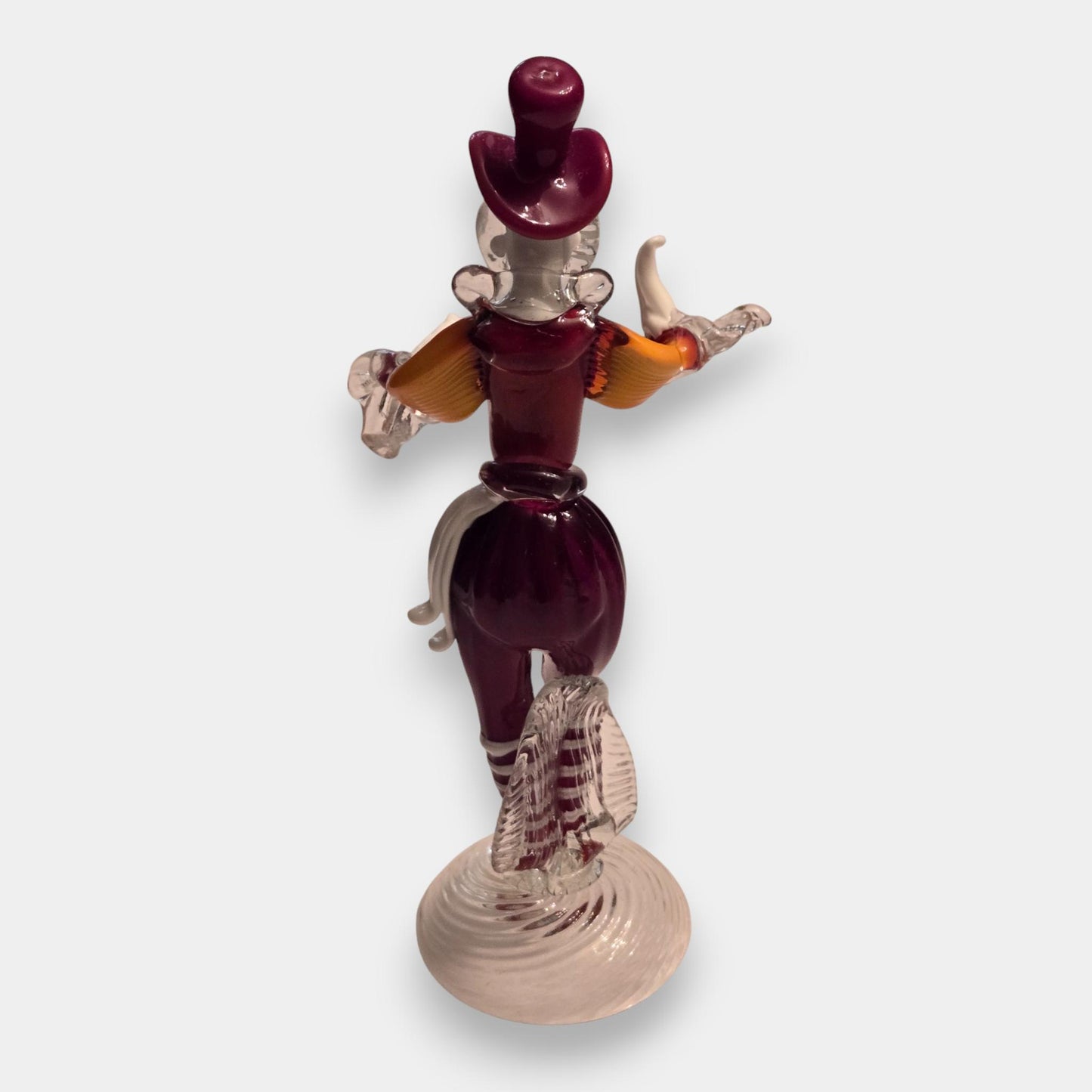 Murano-Attributed Glass Dancing Figurines - Red