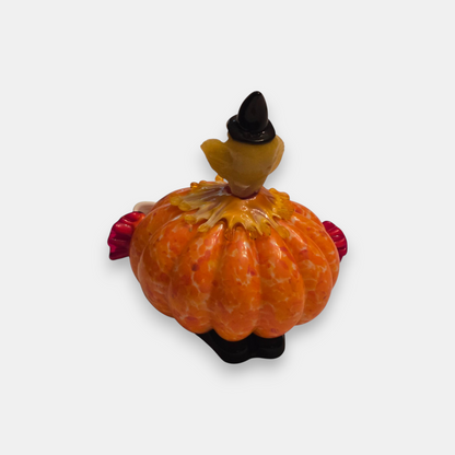 Murano Glass Pumkin Clown - Orange