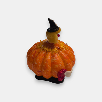 Murano Glass Pumkin Clown - Orange