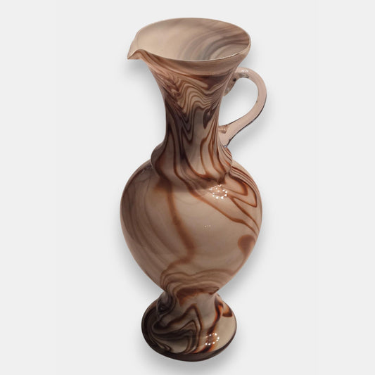 Murano-Attributed Glass Jug/Pitcher/Ewer - Brown