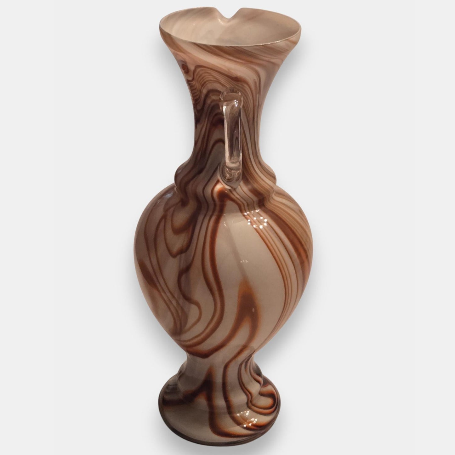 Murano-Attributed Glass Jug/Pitcher/Ewer - Brown