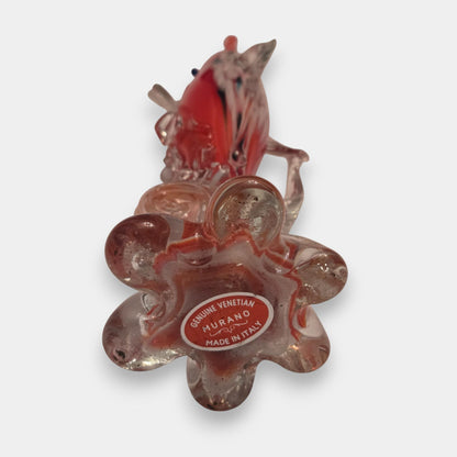 Vintage Murano Hand Blown Glass Fish Sculpture - Multi-Colour