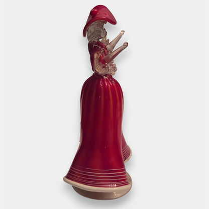 Murano Glass Lady Figurine - Red