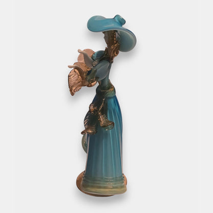 Murano Glass Lady Figurine - Blue