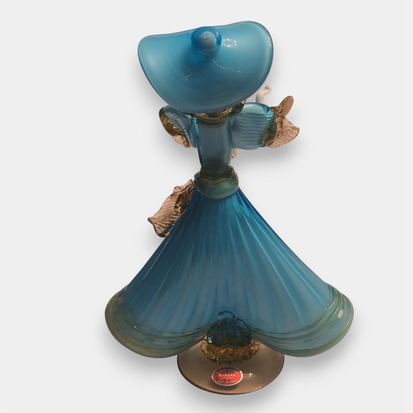 Murano Glass Lady Figurine - Blue