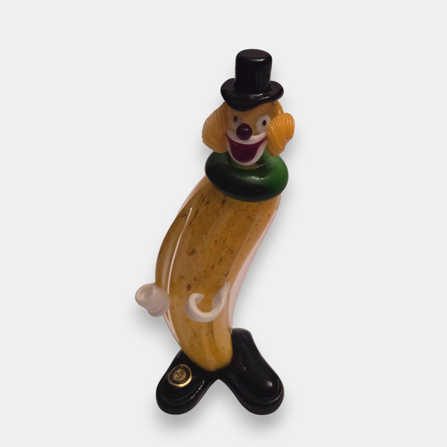 Murano Banana Glass Clown - Yellow