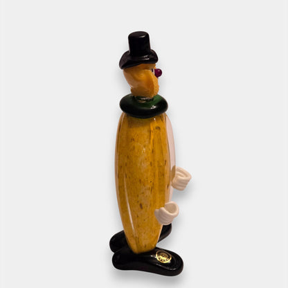 Murano Banana Glass Clown - Yellow