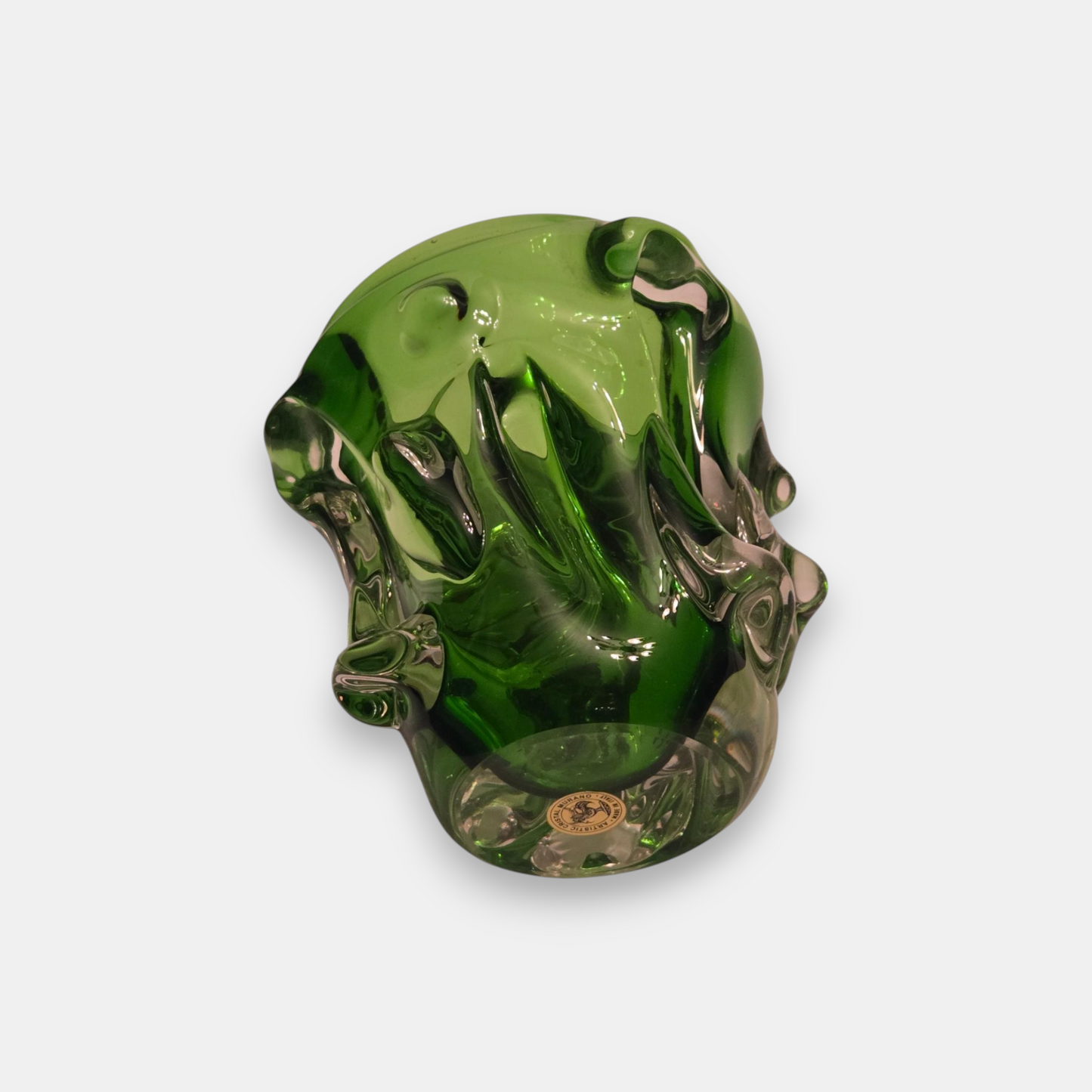 Murano-Attributed Vintage Green Vase - Green