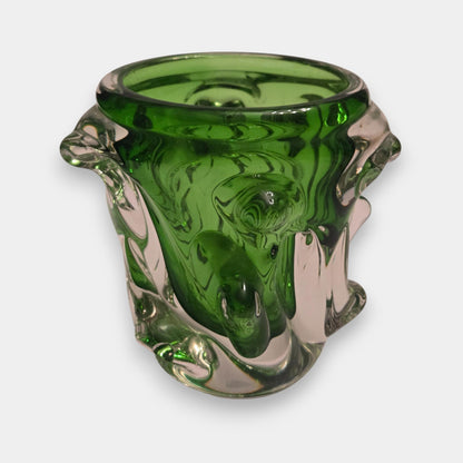 Murano-Attributed Vintage Green Vase - Green