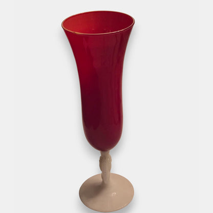 Empoli-Attributed Opaline Vase - Red