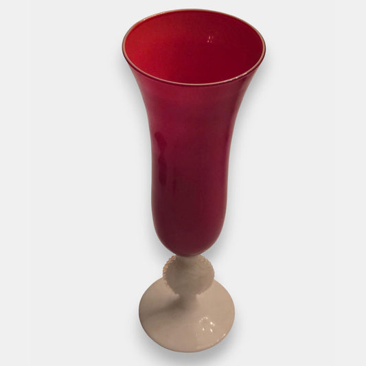 Empoli-Attributed Opaline Vase - Red