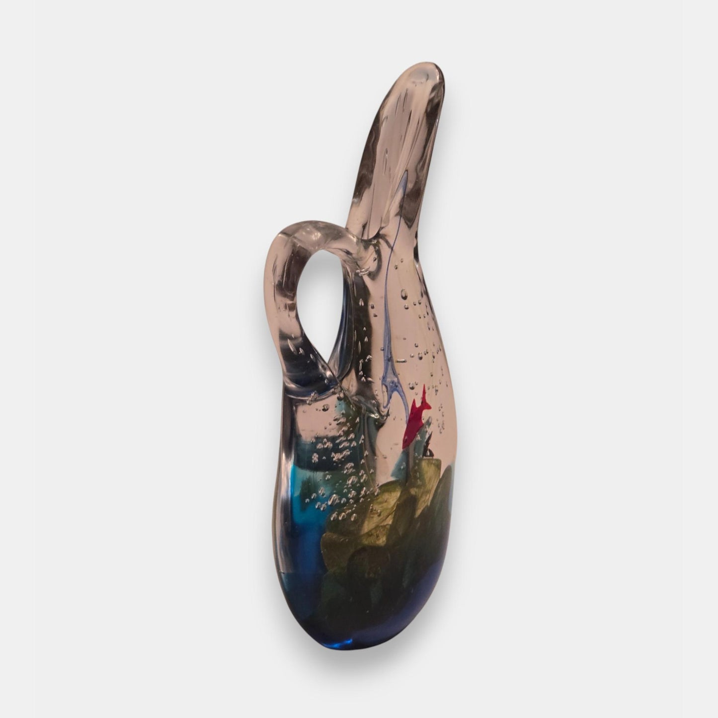 Murano-Attributed Aquarium Pitcher/Vase - Multi-Colour