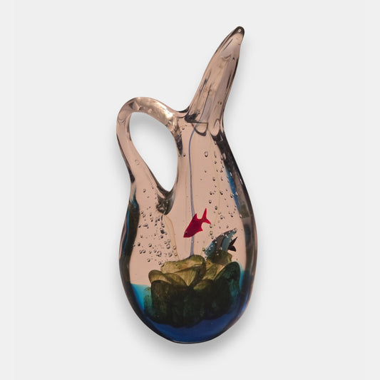 Murano-Attributed Aquarium Pitcher/Vase - Multi-Colour