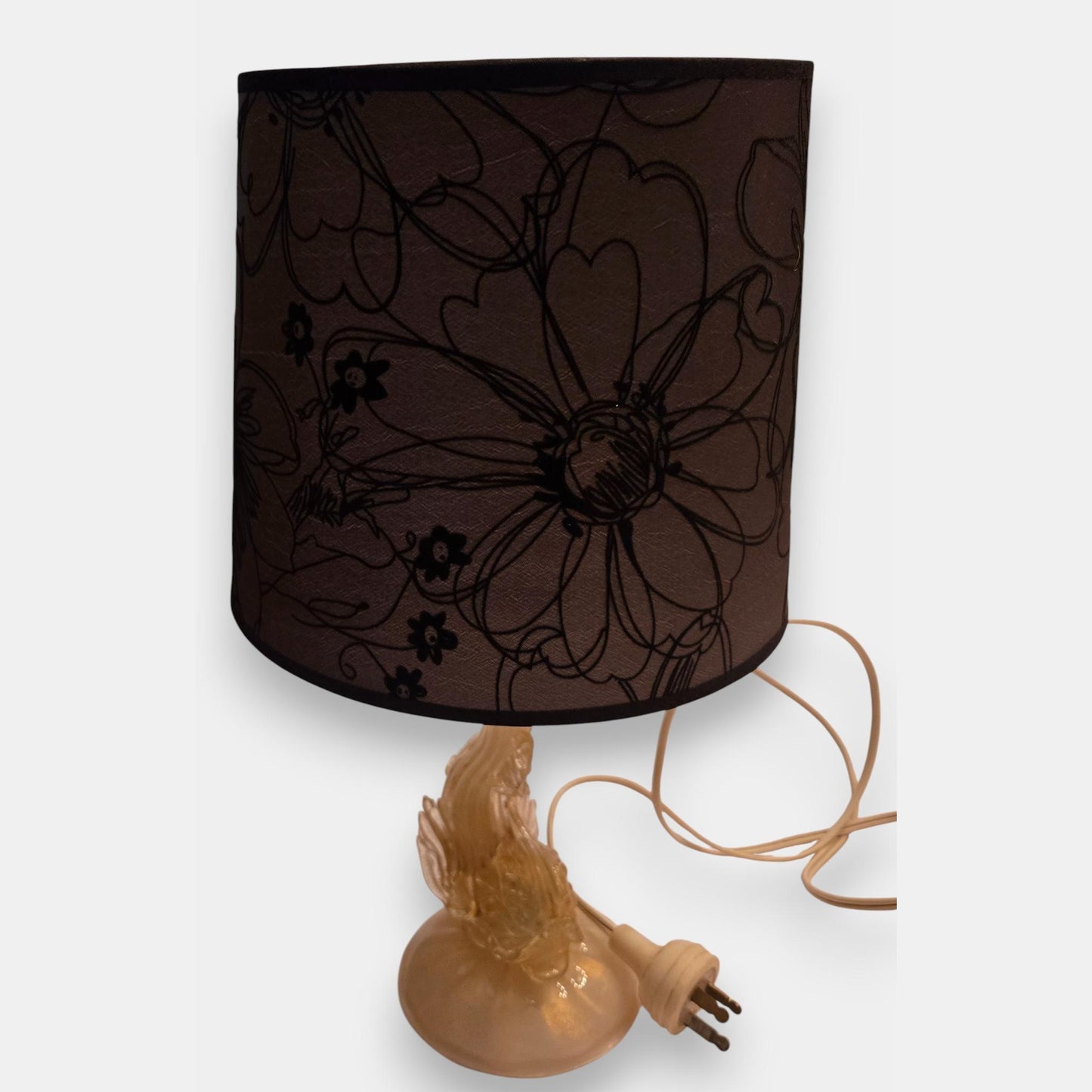 Murano-Attributed Glass Lamp - Amber