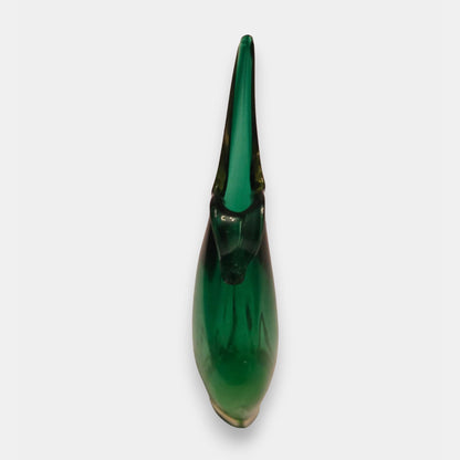 Murano-Attributed Sommerso Glass Ewer/Vase - Green
