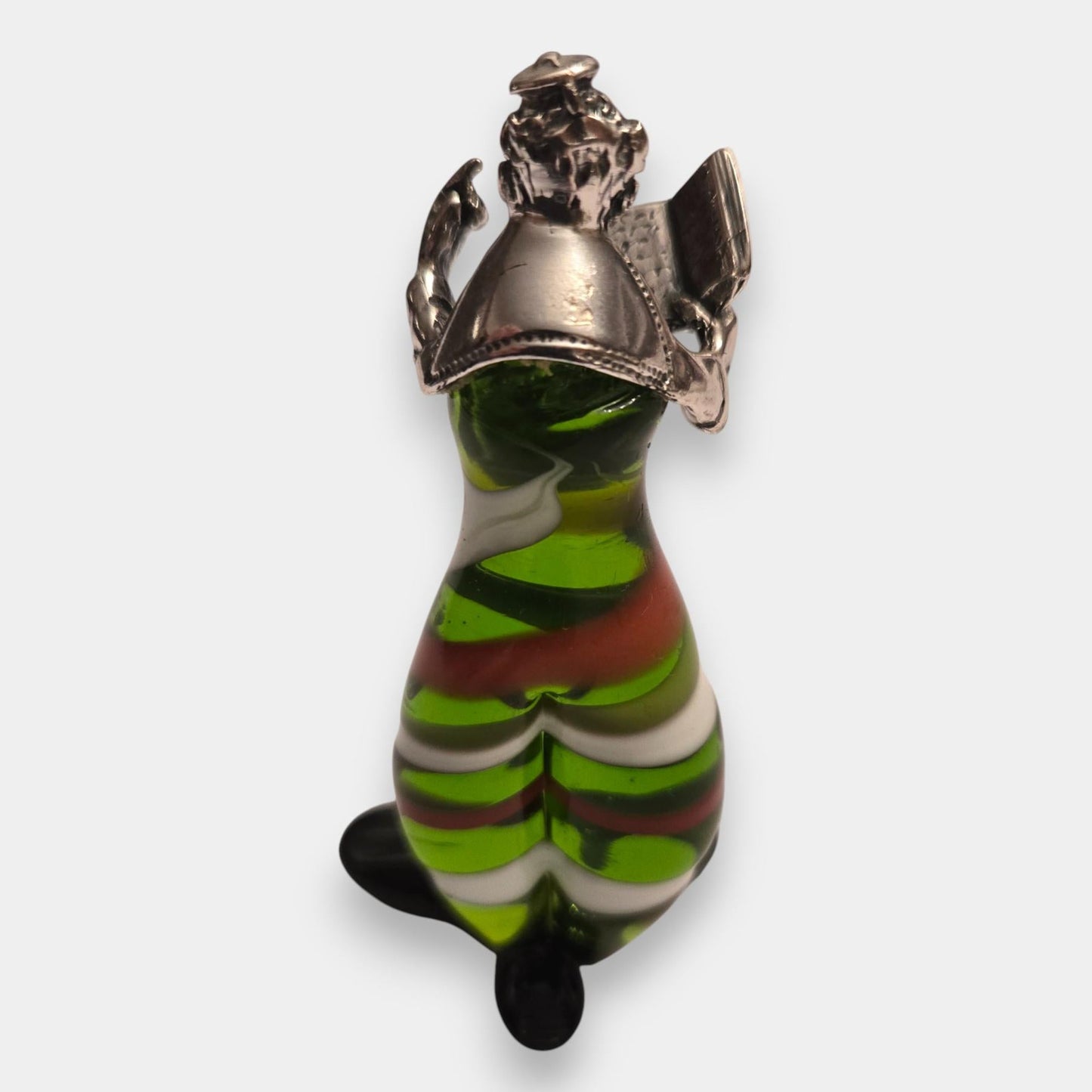 Vittorio Angini Murano Silver and Glass Clown Figurine Set of 6 - Multi-Colour