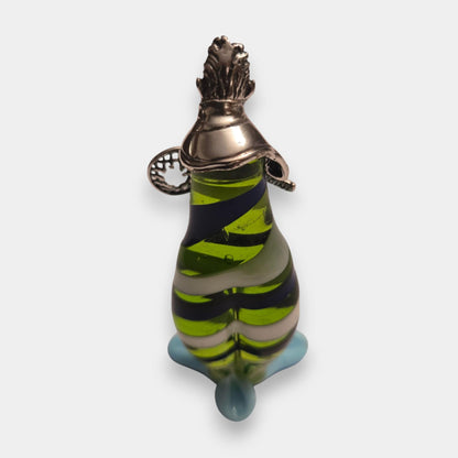 Vittorio Angini Murano Silver and Glass Clown Figurine Set of 6 - Multi-Colour
