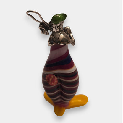 Vittorio Angini Murano Silver and Glass Clown Figurine Set of 6 - Multi-Colour