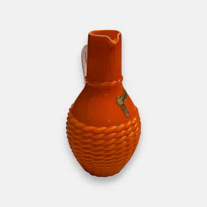 Empoli-Attributed Ompoli Opalina Fiorentina Glass Jug/Vase - Orange