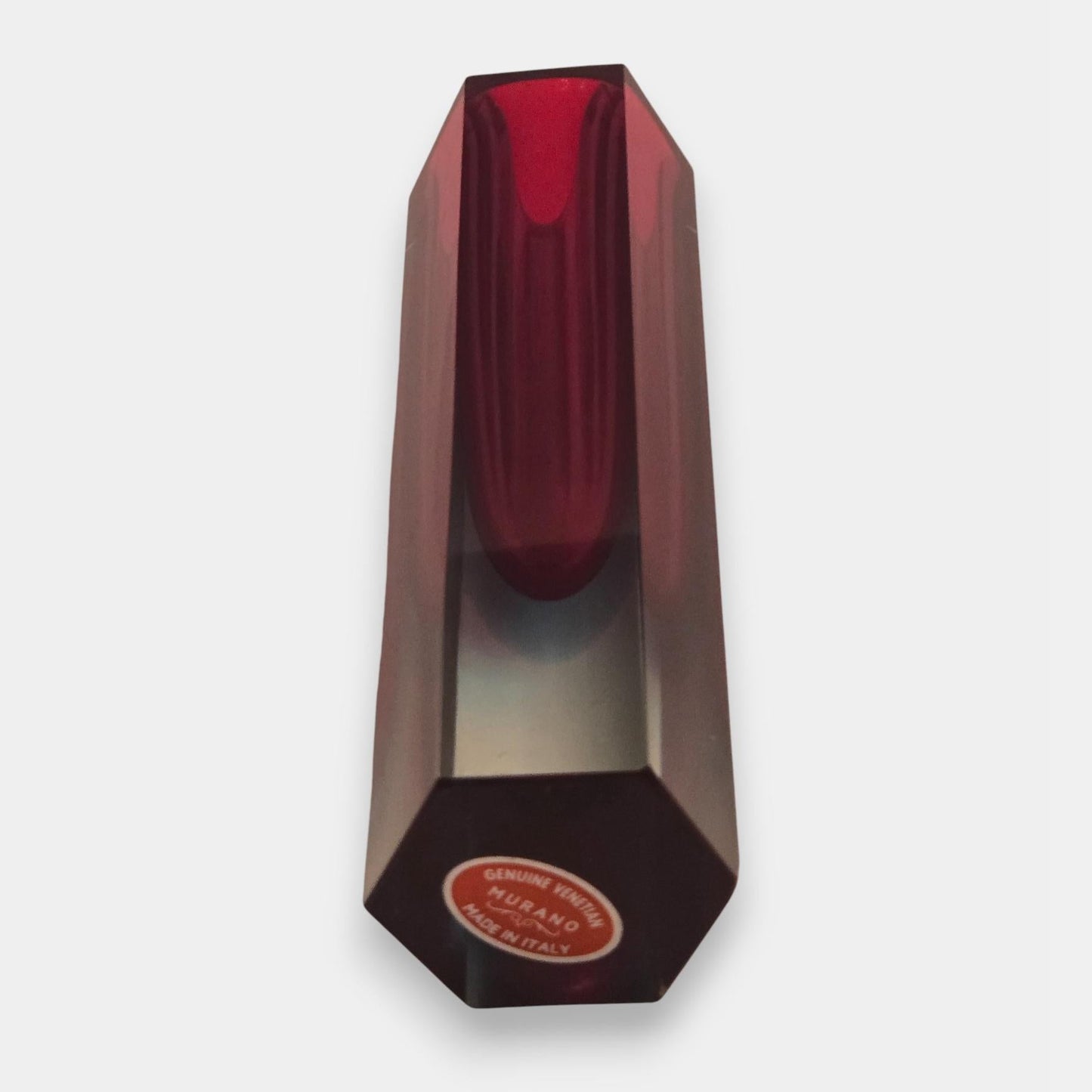 Murano Faceted Sommerso Glass Vase - Multi-Colour