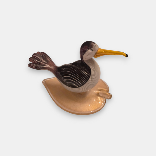 Murano-Attributed Anitique Dino Marten Murano Glass Bird - Black