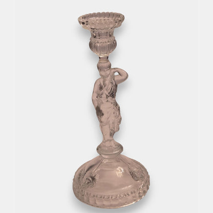 Nova Ivima-Attributed Vintage Ivima Candle Stick Holder - Clear
