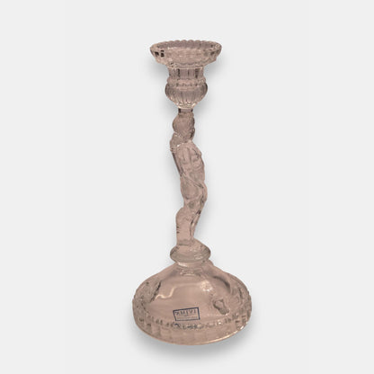 Nova Ivima-Attributed Vintage Ivima Candle Stick Holder - Clear