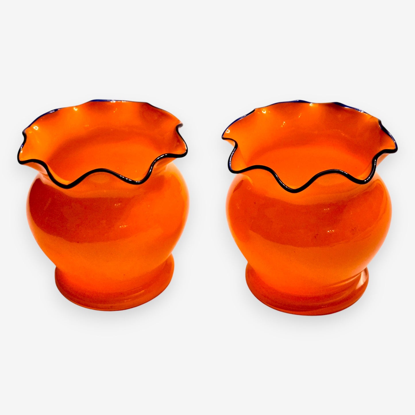 Murano-Attributed Art-Deco Bohemian Tango Vase - Orange