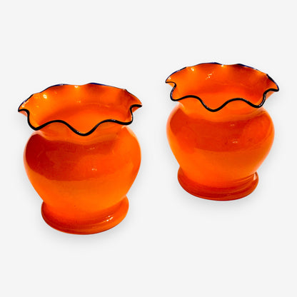 Murano-Attributed Art-Deco Bohemian Tango Vase - Orange