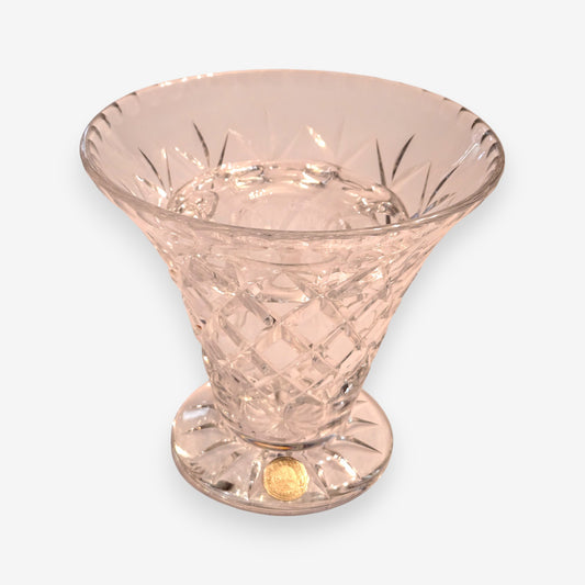 Webb Corbett-Attributed Heavy Thick Crystal Vase - Clear