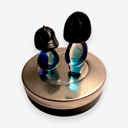 Murano-Attributed Vintage Formia Glass Figurines - Blue