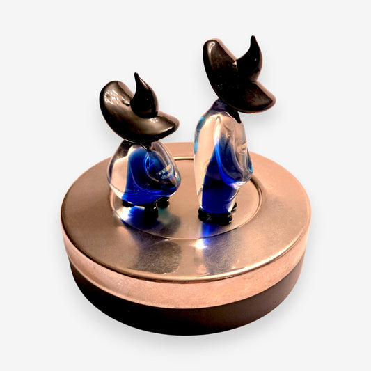 Murano-Attributed Vintage Formia Glass Figurines - Blue