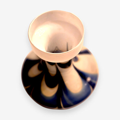 Carlo Moretti Murano-Attributed Vintage Opaline Glass Vase - Blue