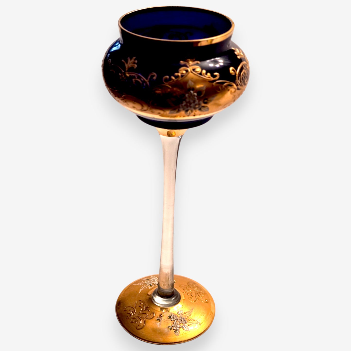 Venetian Murano-Attributed Glass Goblet/Chalice - Blue