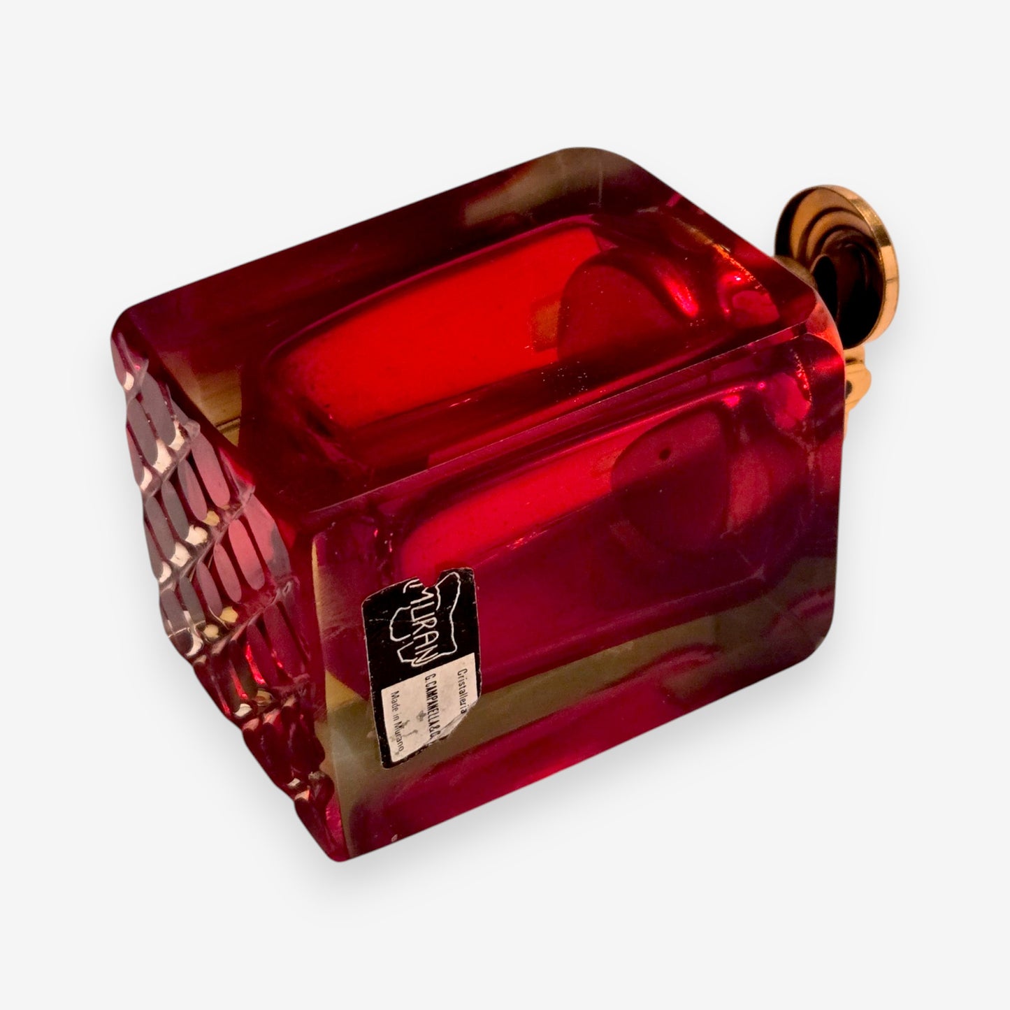 Murano-Attributed G. Campanella & C Vintage Glass Lighter - Red