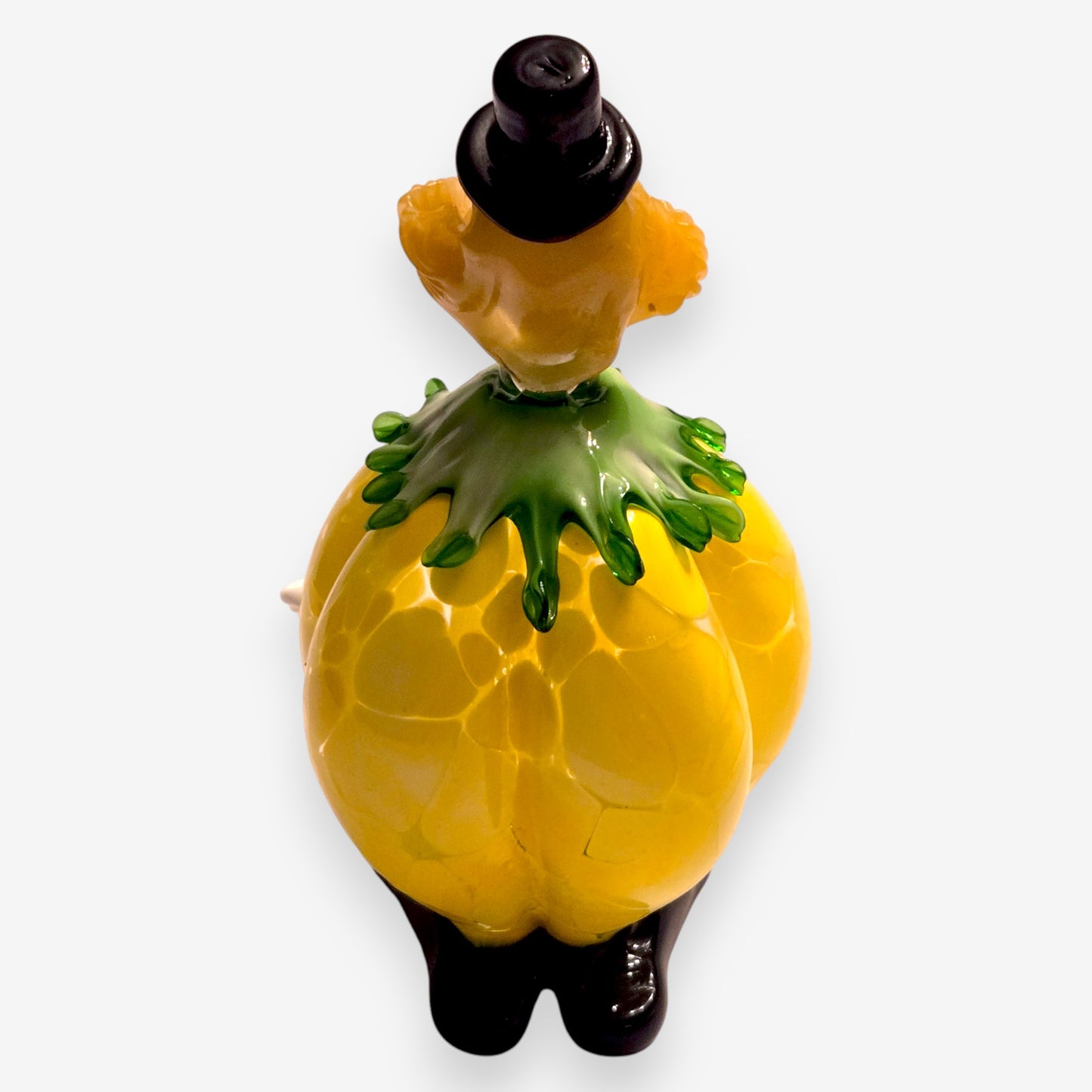 Murano-Attributed Hand Blown Vintage Lemon Glass Clown - Yellow