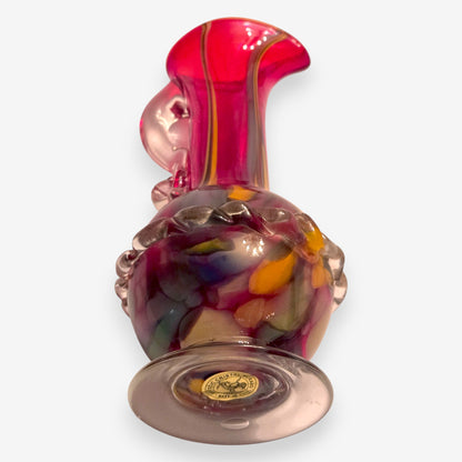 Vintage Murano-Attributed Glass Pitcher/Vase - Multi-Colour